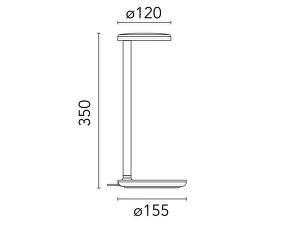 Stolní lampa Oblique, matte anthracite