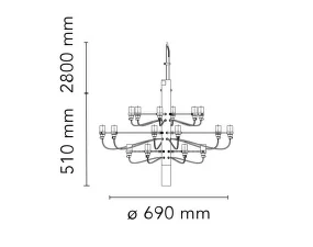 Lustr 2097/18 Clear Bulbs, matte white