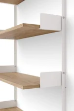 Policová sestava Wall Shelf 1900, oak/white