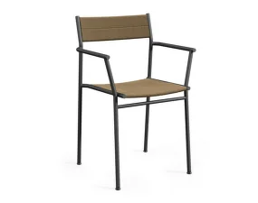 Jídelní židle Vev s područkami, black