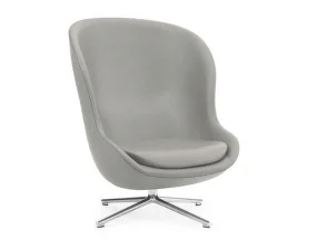 Otočné křeslo Hyg High Swivel, smoke/aluminium