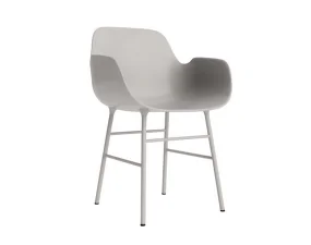 Židle Form s područkami, warm grey/steel