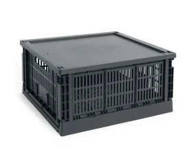 Plastové víko Colour Crate Square L, charcoal