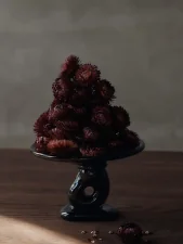 Skleněný podnos Damo Ø21, dark grape