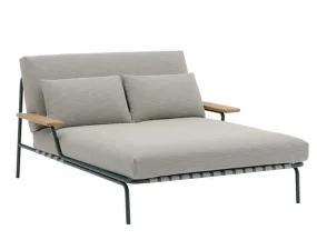 Lehátko Settle Lounge Bed, Ribbed Weave 2/dark green