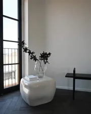 Konferenční stolek Ishi Medio, high glaze birch