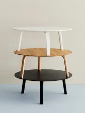 Stolek Bella Coffee Table Ø80x32, white