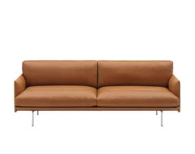 Třímístná pohovka Outline Soft, cognac