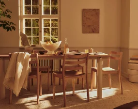 Jídelní židle Boda Rugged Bouclé, natural oak/off-white