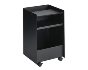 Stolek Folded Trolley Low Open, black