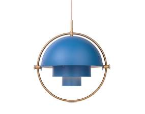 Závěsná lampa Multi-Lite, blue/brass