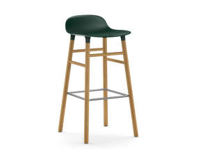 Barová židle Form 75 cm, green/oak