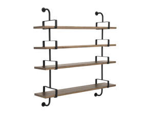 Police Démon Shelf 2, 155cm, 4 shelves, walnut