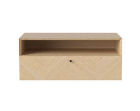 Nástěnná skříňka Luxe 1 drawer medium, white oiled oak