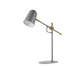 Stolní lampa Bureau, matt grey/brass