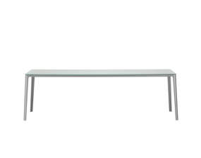 Jídelní stůl Plate 100x240, light grey glass table top/grey base