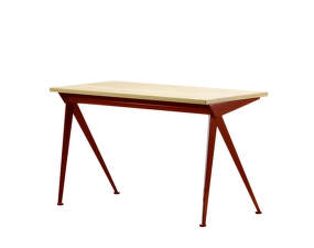 Stůl Compas Direction, solid natural oak top table/Japanese red base