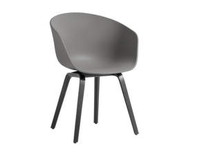 Židle AAC 22 Black Laquered Oak Veneer, grey