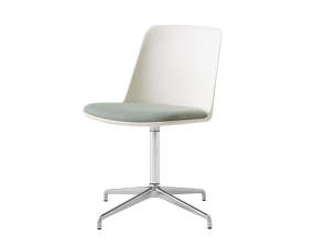 Kancelářská židle Rely HW12, polished aluminium/white/Relate 921