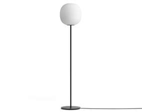 Stojací lampa Lantern Floor Lamp, Medium, Frosted White Opal Glass