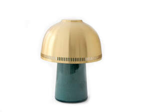 Přenosná lampa Raku SH8, Blue Green & Brass