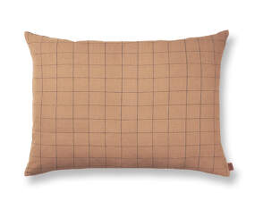 Polštář Brown Cotton Grid Large