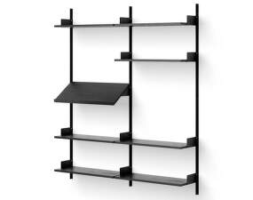 Policová sestava Living Shelf, black ash/black