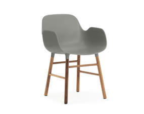 Židle Form s područkami, grey/walnut