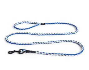 Vodítko HAY Dogs Leash Braided, off-white/blue