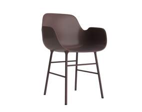 Židle Form s područkami, brown/brown