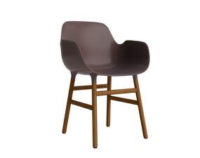 Židle Form s područkami, brown/walnut