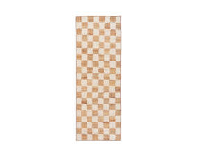 Jutový koberec Check Wool Runner 70x180, off-white/natural