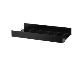 Police String Metal Shelf High Edge 58 x 30, black