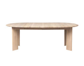 Jídelní stůl Bevel Extendable Ø117 - 217 cm, white oiled oak