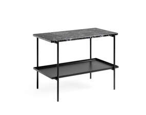 Odkládací stolek Rebar 75 cm, soft black/marble