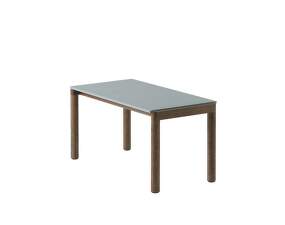 Konferenční stolek Couple 1 Tile Wavy, pale blue / dark oiled oak