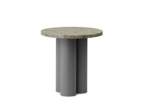 Stolek Dit, grey travertine silver