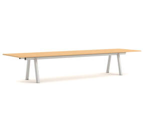 Stůl Boa 420x128x75 cm, metallic grey / oak