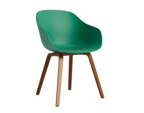 Židle AAC 222 Lacquered Walnut Veneer, teal green