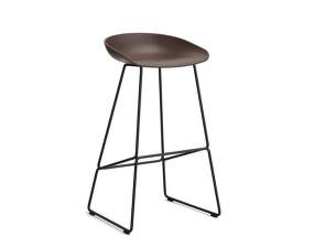 Barová stolička AAS 38 High Black Powder Coated Steel, raisin