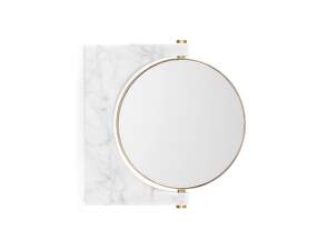 Nástěnné zrcadlo Pepe, brass / white marble