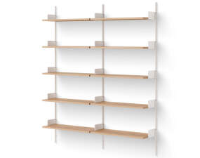Policová sestava Library Shelf 1900, oak/white