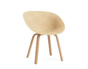 Židle s područkami Mat, hemp/beech