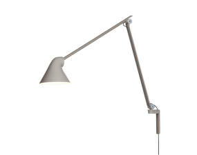 Nástěnná lampa NJP Long, light aluminium grey