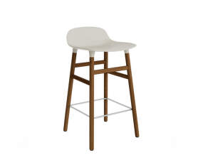 Barová židle Form 65 cm, light grey/walnut