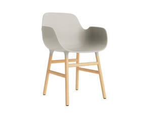 Židle Form s područkami, light grey/oak