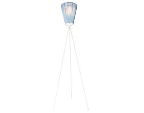 Stojací lampa Oslo Wood, light blue