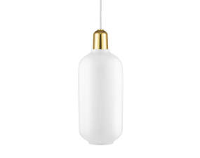 Závěsná lampa Amp Large, white/brass