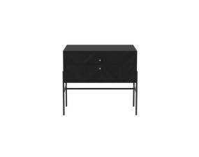 Komoda Luxe 2 drawers low, black stained oak