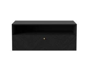 Nástěnná skříňka Luxe 1 drawer medium, black stained oak